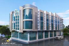 تصميم-بناية-مكونة-من-اربعة-طوابق-في-شارع-الوفود-قرب-شركة-ألجي-للتبريد